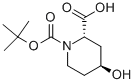Structure of 4-HYDROXY-PIPERIDINE-1,2-DICARBOXYLIC ACID 1-TERT-BUTYL ESTER