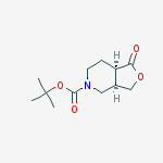 Structure of (3aR,7aR)-rel-5-Boc-hexahydro-1-oxo-furo[3,4-c]pyridine