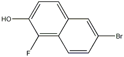 Structure of 2-Naphthalenol, 6-bromo-1-fluoro-