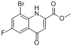 Methyl 8-bromo-6-fluoro-4-oxo-1,4-dihydroquinoline-2-carboxylate结构式