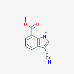Structure of methyl 3-cyano-1H-indole-7-carboxylate