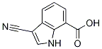 Structure of 1H-Indole-7-carboxylic acid, 3-cyano-