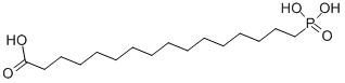 Chemical structure of 16-Phosphonohexadecanoic  acid