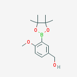 (4-methoxy-3-(4,4,5,5-tetramethyl-1,3,2-dioxaborolan-2-yl)phenyl)methanol结构式