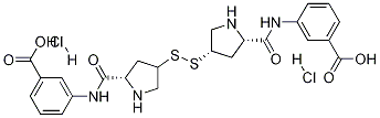 3,3'-[Dithiobis[(2S,4S)-4,2-pyrrolidinediylcarbonyliMino]]bisbenzoic Acid Dihydrochloride结构式
