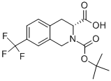 D-2-BOC-7-(TRIFLUOROMETHYL)-1,2,3,4-TETRAHYDROISOQUINOLINE-3-CARBOXYLIC ACID结构式