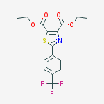 Diethyl 2-(4-(trifluoromethyl)phenyl)thiazole-4,5-dicarboxylate结构式