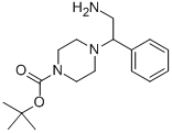 Structure of tert-butyl 4-(2-amino-1-phenylethyl)piperazine-1-carboxylate