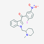 Structure of (2-iodo-5-nitrophenyl){1-[(1-methylpiperidin-2-yl)methyl]-1H-indol-3-yl}methanone