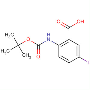 Structure of Benzoic acid, 2-[[(1,1-dimethylethoxy)carbonyl]amino]-5-iodo-