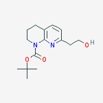 tert-Butyl 7-(2-hydroxyethyl)-3,4-dihydro-1,8-naphthyridine-1(2H)-carboxylate结构式