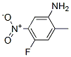Structure of Benzenamine,  4-fluoro-2-methyl-5-nitro-
