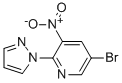 Structure of 5-Bromo-3-nitro-2-(1H-pyrazol-1-yl)pyridine 98%