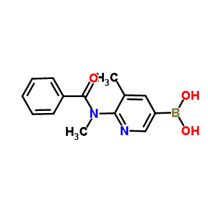 Structure of [6-[benzoyl(methyl)amino]-5-methyl-3-pyridyl]boronic acid