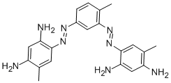 Structure of 5,5-[(4-methyl-1,3-phenylene)bis(azo)]bis[toluene-2,4-diamine]