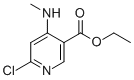Structure of 3-Pyridinecarboxylic acid, 6-chloro-4-(methylamino)-, ethyl ester