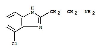 Structure of 1H-Benzimidazole-2-ethanamine,7-chloro-
