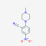 Structure of Benzonitrile, 2-(4-methyl-1-piperazinyl)-5-nitro-