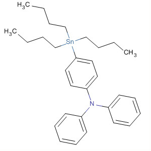Structure of Benzenamine, N,N-diphenyl-4-(tributylstannyl)-