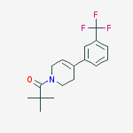 Structure of 2,2-dimethyl-1-[4-[3-(trifluoromethyl)phenyl]-3,6-dihydro-2h-pyridin-1-yl]propan-1-one