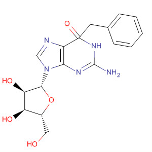 Structure of Guanosine, 6-O-(phenylmethyl)-