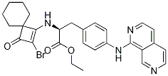 Structure of (S)-ethyl 3-(4-(2,7-naphthyridin-1-ylamino)phenyl)-2-(2-bromo-3-oxospiro[3.5]non-1-en-1-ylamino)propanoate