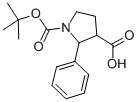1-BOC-2-苯基吡咯烷-3-羧酸结构式