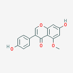 Structure of 4H-1-Benzopyran-4-one, 7-hydroxy-3-(4-hydroxyphenyl)-5-methoxy-