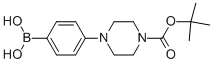 Structure of (4-[4-(TERT-BUTOXYCARBONYL)PIPERAZIN-1-YL]PHENYL)BORONIC ACID