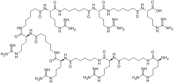 Structure of H-ARG-EPSILON-AMINOCAPROYL-ARG-EPSILON-AMINOCAPROYL-ARG-EPSILON-AMINOCAPROYL-ARG-EPSILON-AMINOCAPROYL-ARG-EPSILON-AMINOCAPROYL-ARG-EPSILON-AMINOCAPROYL-ARG-OH