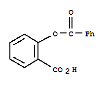 Chemical structure of 2-Benzoyloxybenzoic acid