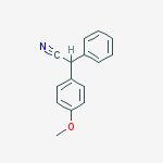 Structure of (4-methoxyphenyl)(phenyl)acetonitrile