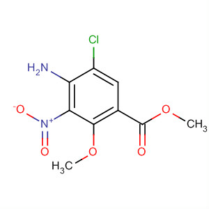 Benzoic acid, 4-amino-5-chloro-2-methoxy-3-nitro-, methyl ester结构式