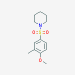 1-[(4-methoxy-3-methylphenyl)sulfonyl]piperidine结构式