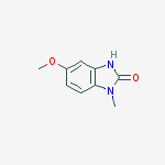 Structure of 2H-BENZO[D]IMIDAZOL-2-ONE,1,3-DIHYDRO-5-METHOXY-1-METHYL-