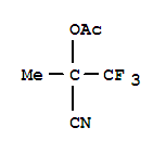 Acetic acid 1-cyano-2,2,2-trifluoro-1-methylethyl ester结构式
