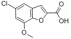Structure of 5-CHLORO-7-METHOXY-BENZOFURAN-2-CARBOXYLIC ACID