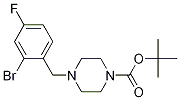 Structure of tert-Butyl 4-[(2-bromo-4-fluorophenyl)methyl]piperazine-1-carboxylate