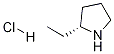 Structure of Pyrrolidine, 2-ethyl-, hydrochloride, (2R)-