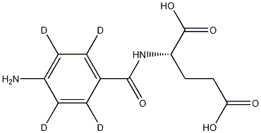 Structure of N-(4-AMINOBENZOYL-D4)-L-GLUTAMIC ACID