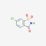 1,2-Benzisothiazol-3(2H)-one, 6-chloro-, 1,1-dioxide结构式