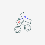 Structure of 1-azabicyclo[2.2.2]oct-4-yl(diphenyl)methanol