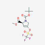 1H-Pyrrole-1,2-dicarboxylic acid,2,5-dihydro-4-[[(trifluoromethyl)sulfonyl]oxy]-, 1-(1,1-dimethylethyl)2-methyl ester, (2S)-结构式