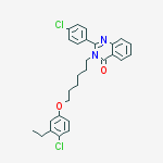 3-[6-(4-Chloro-3-ethylphenoxy)hexyl]-2-(4-chlorophenyl)quinazolin-4(3H)-one结构式