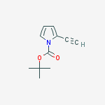 2-ETHYNYLPYRROLE-1-CARBOXYLIC ACID, T-BUTYL ESTER结构式
