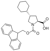 (2S,4S)-FMOC-4-CYCLOHEXYL-PYRROLIDINE-2-CARBOXYLIC ACID结构式