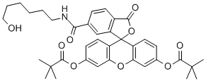 Structure of N-(6-HYDROXYHEXYL)-6-CARBOXAMIDOFLUORESCEIN DIPIVALATE