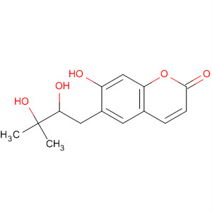2H-1-Benzopyran-2-one, 6-(2,3-dihydroxy-3-methylbutyl)-7-hydroxy-结构式