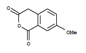 Structure of 1H-2-Benzopyran-1,3(4H)-dione,7-methoxy-