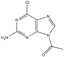 Structure of 1-(2-Amino-6-chloro-9H-purin-9-yl)ethanone